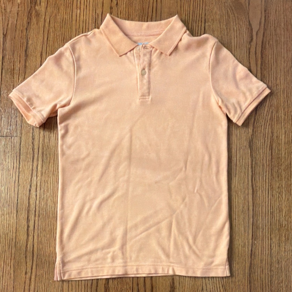 Class Club Boys Peach Short Sleeve Modern Fit Solid Polo Shirt Size 14/16